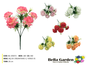 BG 305072 - BQ DE CRISANTEMO C/ VERDE X5