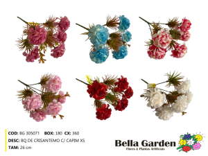 BG 305071 - BQ DE CRISANTEMO C/ CAPIM X5