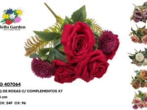 BG 407064 - BQ DE ROSAS C/ COMPLEMENTOS X7