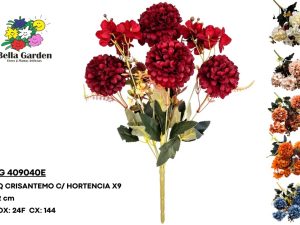 BG 409040E - BQ CRISANTEMO C/ HORTENCIA X9