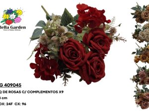 BG 409045 - BQ DE ROSAS C/ COMPLEMENTOS X9