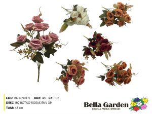 BG 409017E - BQ BOTAO ROSAS ENV X9