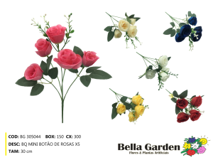 BG 305044 - BQ MINI BOTAO DE ROSAS X5