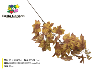BG 310034OR/L - HASTE DE FOLHA DE UVA AMARELA