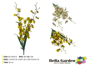 BG 403014 - CHUVA DE OURO 3D COM FOLHA X3