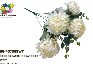 BG 407085WT - BUQUE DE CRISANTEMO X6 BRANCA